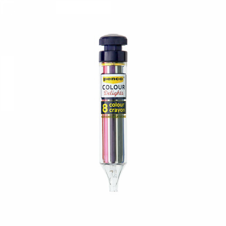 Penco - 8 Color Crayon - Mechanical pencil with 8 colored crayons (13.5 cm)